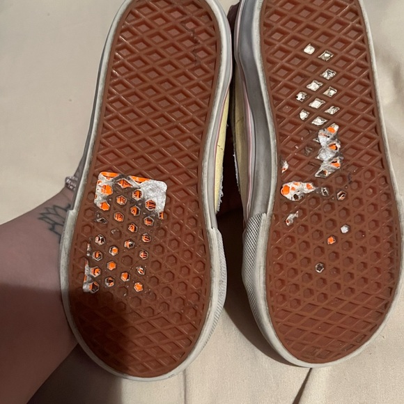 Vans Size 9.5 c Glittery Pink and Cream High Top Sneakers shoes - Picture 5 of 5